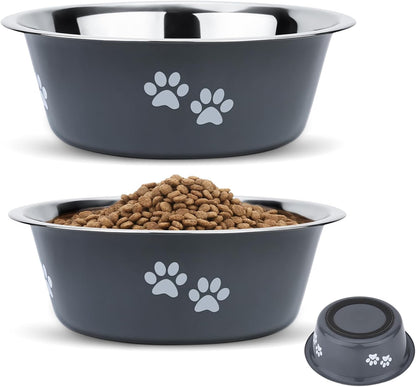 2 Pack Dog Bowls (1560ML), Stainless Steel Dog Bowls with Nonslip Silicone Bottom, Pet Feeding Bowls for Cat, Pups-Food and Water Bowls for Small Medium Large Dogs